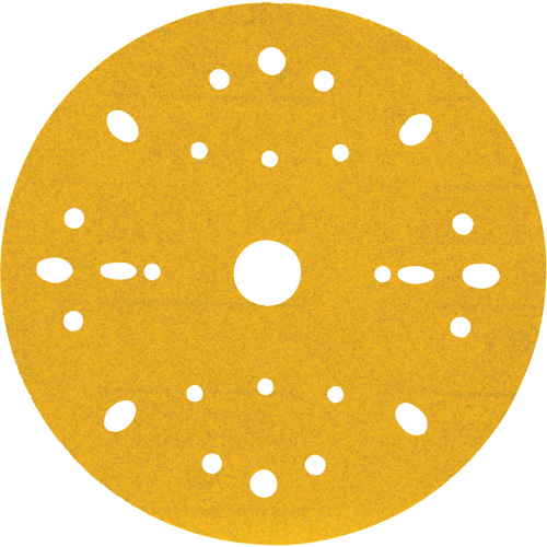 3M 09284 Hookit Gold Abrasive Disc, 6" Dia., 180 Grit, Aluminum Oxide, C-Weight