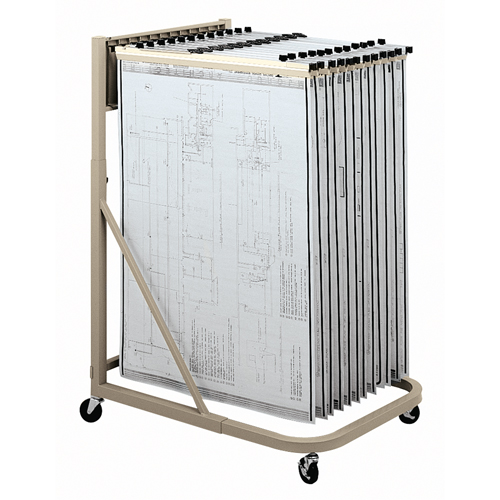 Safco OA195 Heavy-Duty Mobile Stand, 43 5/8" to 61 5/8" H