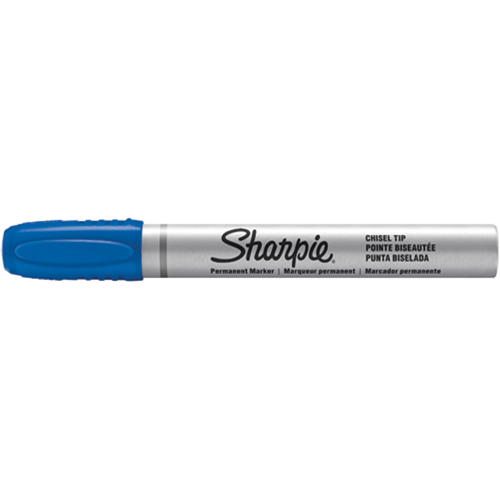 Sharpie 7073502387 Marqueurs permanents -Pointe liquide Berol, Bleu, Pointe Ciseau