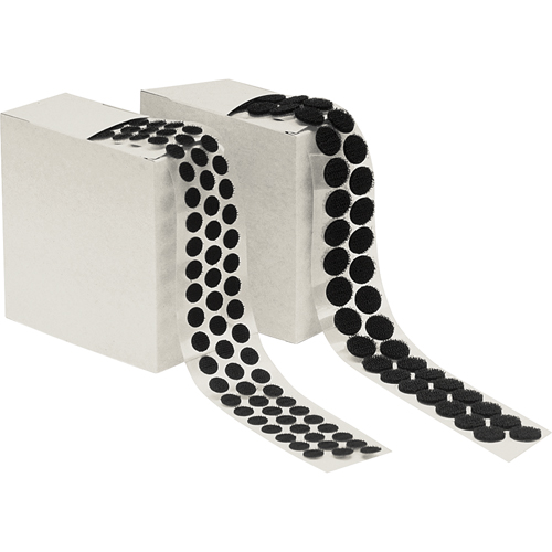  OC472 Fastener Dots, Hook, 1/2" Dia., Adhesive, Black