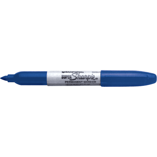 Sharpie 33003 Permanent Markers - Super, Blue, Fine Tip