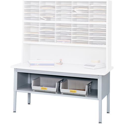 Safco 7749GR E-z Sort&reg; Mailroom Furniture-sorting Tables With Shelf-base Table With Shelf, 60" W x 28" D x 36" H, Laminate