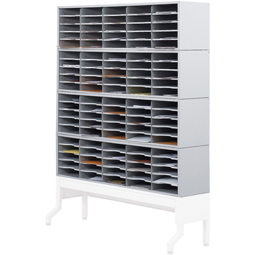 Safco 7751GR E-z Sort&reg; Mailroom Furniture-Sorter Modules
