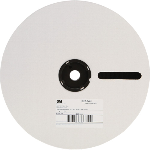 3M SJ3572-5/8X50 Fastener, Loop, 50 yds x 5/8", Adhesive, Black