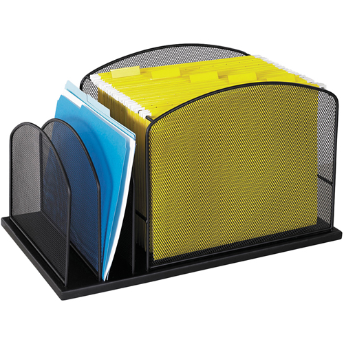 Safco 3259BL Plateaux Onyx en fil m&eacute;tallique