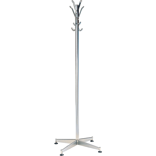 Offices To Go PCOS3 Coat Tree, 60" H, Steel, Chrome, 8 Hook(s)