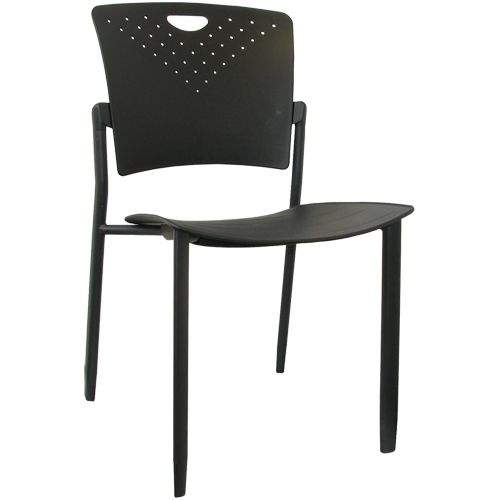 Horizon Seating A-118 Chaises empilables MaxX StaxX, Polypropyl&egrave;ne, Hauteur 17-1/4", Capacit&eacute; 275 lb, Noir