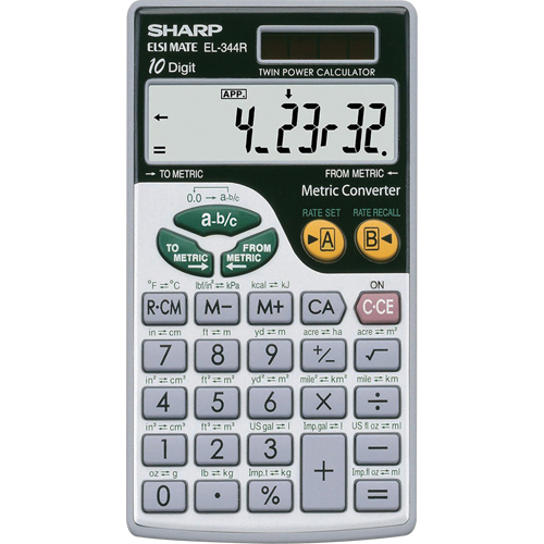Sharp 744656 Metric Calculator