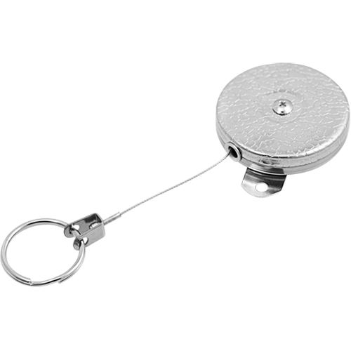 Key-Bak 0487-002 Self Retracting Key Chains, Chrome, 48" Cable, Mounting Bracket Attachment