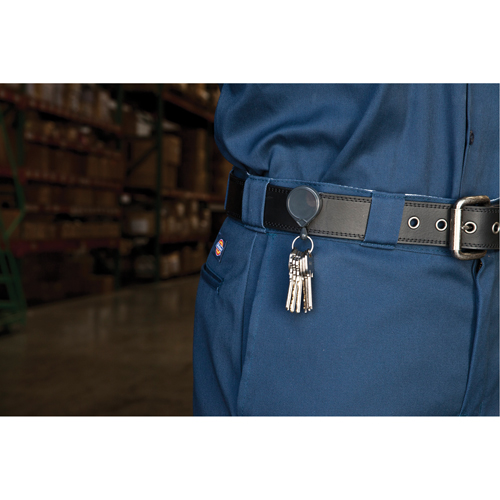 Key-Bak 0050-005 Retractable Mini-Bak&reg; Key Rings, Plastic, 36" Cable, Belt Clip Attachment