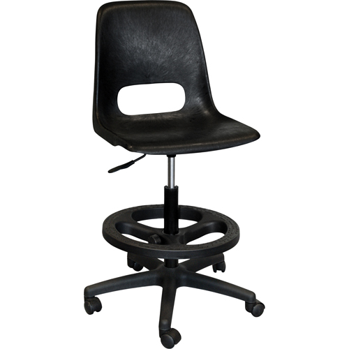 Mur-Van C824-10-CC Tabouret avec dossier pour classe de s&eacute;rie 800, Mobile, Ajustable Hauteur, Capacit&eacute; 250 lb