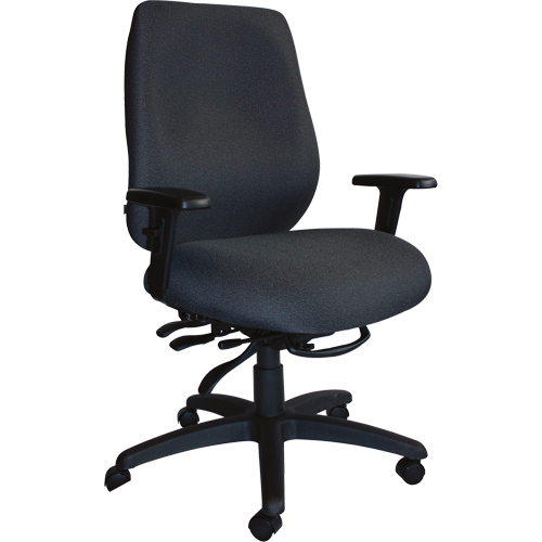 Horizon Seating 690-01HDSS-WAAT-PX901 Cierra Heavy Duty Ergonomic Chairs, Fabric, Black, 400 lbs. Capacity