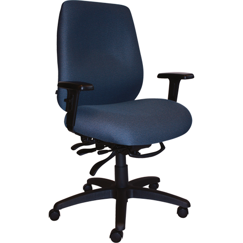 Horizon Seating 690-01HDSS-WAAT-PX435 Cierra Heavy Duty Ergonomic Chairs, Fabric, Blue, 400 lbs. Capacity