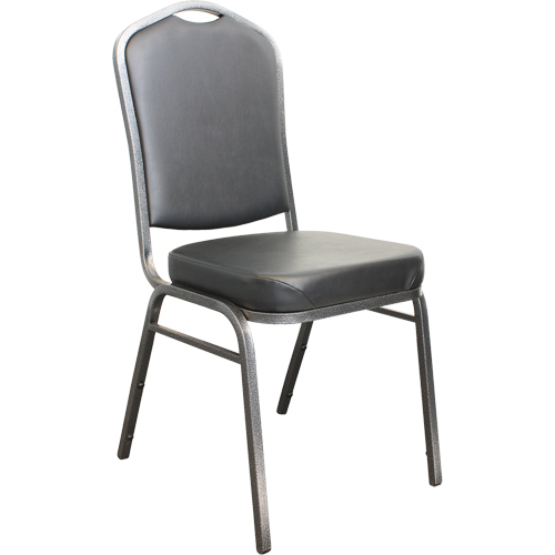 Horizon Seating A117V Stacking Chairs, Vinyl, 37" High, 275 lbs. Capacity, Black