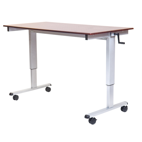 Luxor H. Wilson STANDUP-CF48-DW Postes de travail ajustables pour travail assis et debout , , 48-1/2" h x 48" la x 32-1/2" p, Noyer