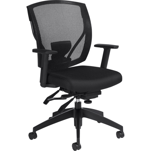Offices To Go MVL2803 JN02 Multi-Tilter Arm Chairs, Fabric, Black, 300 lbs. Capacity