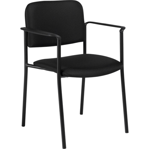 Offices To Go MVL2747 JN02 BLK Chaises empilables, Tissu, Hauteur 32", Capacit&eacute; 300 lb, Noir