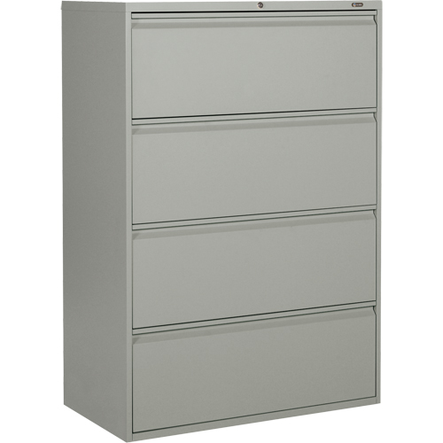 Offices To Go MVL1936P4 GRY Lateral Cabinet, Steel, 4 Drawers, 36" W x 19-1/4" D x 52-6/100" H, Grey