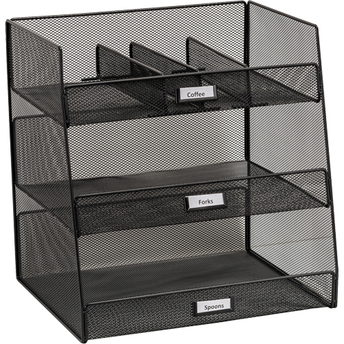 Safco 3293BL Organisateur Onyx de fournitures de salle de repos