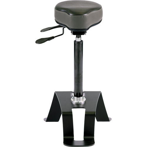 Synetik 508-00023 TA180 Ergonomic Sit/Stand Chair, Vinyl Seat, Black