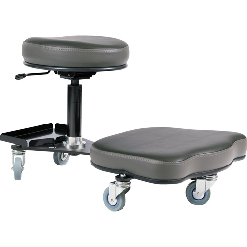 Synetik 508-00005 Flex Ergonomic Chair, Vinyl, Black/Grey