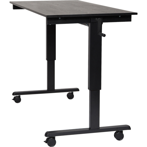 Luxor H. Wilson STANDCF60-BK/BO Adjustable Stand-Up Desk, Stand-Alone Desk, 48-1/2" H x 59" W x 29-1/2" D, Black