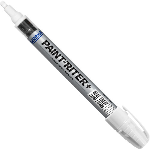 Markal 097301 Marqueur &agrave; peinture pour traitement thermique Paint-Riter+, Liquide, Blanc