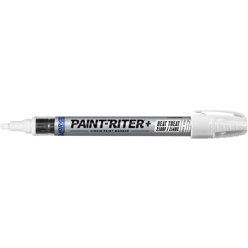 Markal 097301 Marqueur &agrave; peinture pour traitement thermique Paint-Riter+, Liquide, Blanc
