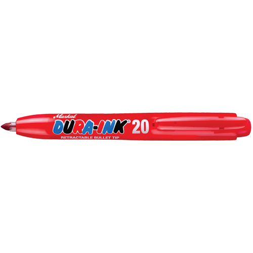 Markal 096576 Dura-Ink&reg; #20 Permanent Marker, Red, Fine Tip