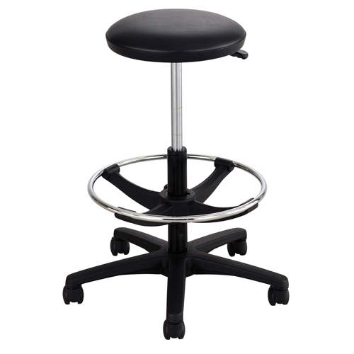 Safco 3436BL Extended-Height Stool, Drafting, Adjustable Height, 250 lbs. Capacity
