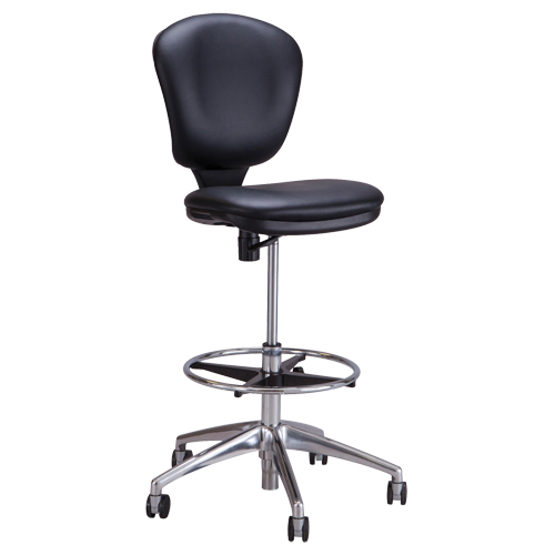 Safco 3442BV Metro Extended-High Chair, Vinyl, Black, 250 lbs. Capacity