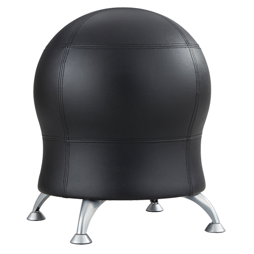Safco 4751BV Zenergy Ball Chair Vinyl Black 250 lbs. Capacity