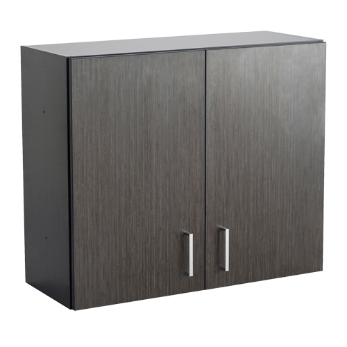 Safco 1700AN Armoire modulaire murale, 30" h x 36" la x 15" p, 1 tablettes, M&eacute;lamine, Nuit d'Asie/noir