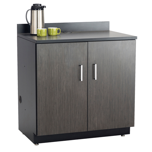 Safco 1702AN Modular Base Cabinet, Melamine, 2 Shelves, 39" H x 36" W x 25" D, Asian Night/Black