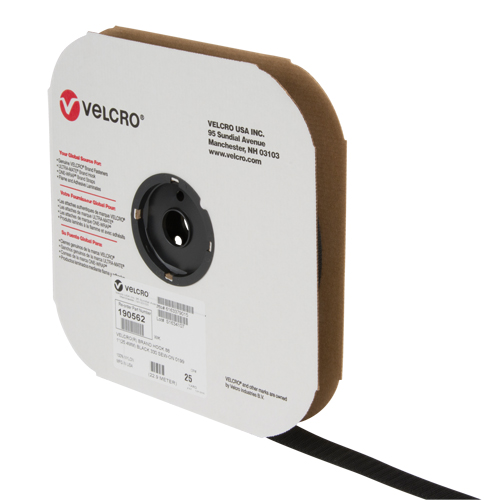 Velcro Companies 190562 Ruban d'attaches, Crochet, 25 vg x 1", Cousu, Noir