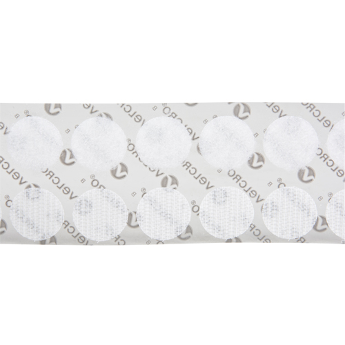Velcro Companies 91824 Attaches en jeton, Boucle et crochet, 3/4" dia., Adh&eacute;sif, Blanc