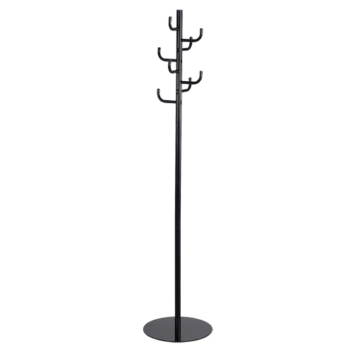 Safco 4241BL Coat Rack, 68" H, Black, 8 Hook(s)