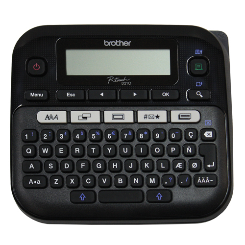 Brother PTD210BK Label Maker, HandHeld, Plug-In/Battery Operated