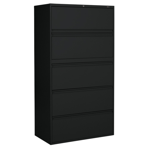 Offices To Go MVL1936P5 BLK Classeur lat&eacute;ral, Acier, 5 tiroirs, 36" la x 19-1/4" p x 66-5/9" h, Noir