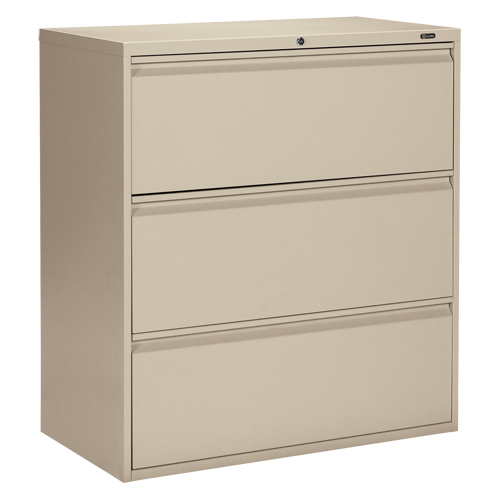 Offices To Go MVL1936P3 NEV Lateral Filing Cabinet, Steel, 3 Drawers, 36" W x 19-1/4" D x 39-3/50" H, Beige