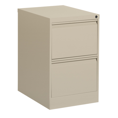 Offices To Go MVL25251 NEV Classeur vertical, Acier, 2 tiroirs, 18-1/7" la x 25" p x 29" h, Beige