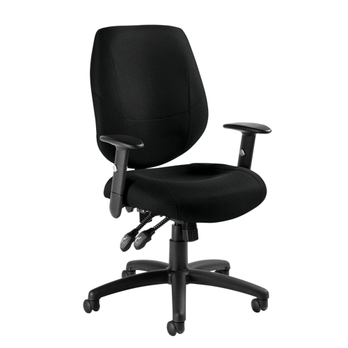 Offices To Go OTG11631B Chaise d'op&eacute;rateur Six 31, Tissu, Noir, Capacit&eacute; 250 lb