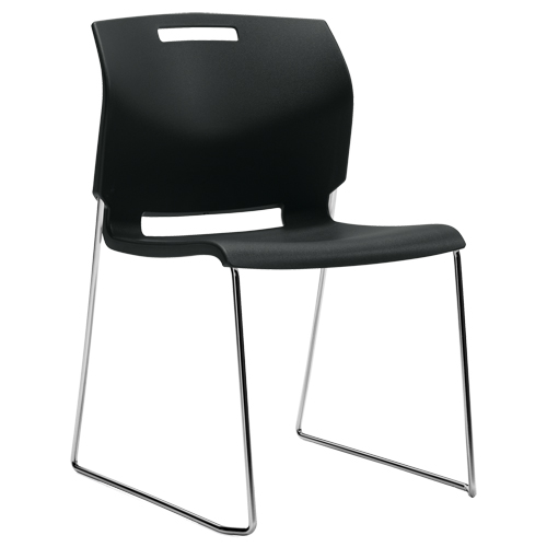 Offices To Go 6711 BLK CM Chair, Plastic, 32-1/2" High, 300 lbs. Capacity, Black