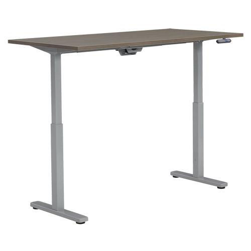 Offices To Go ML6030ET2 ACJ Ionic Height Adjustable Table, Stand-Alone Desk, 45-1/4" H x 60" W x 30" D, Grey