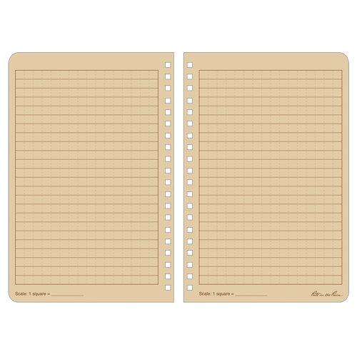 Rite In The Rain 973T Side-Spiral Notebook, Soft Cover, Tan, 64 Pages, 4-5/8" W x 7" L
