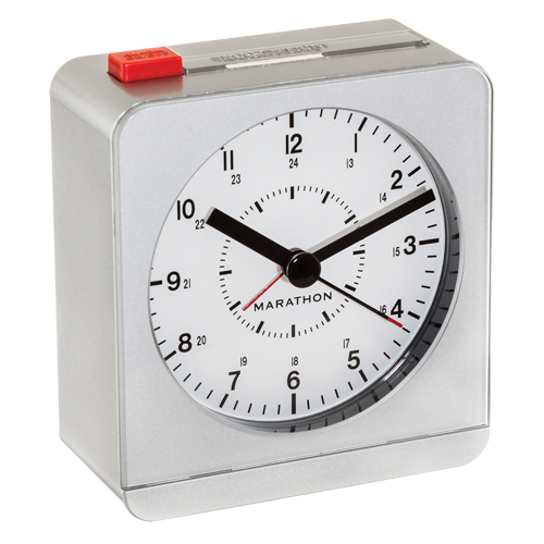 MARATHON Analog Desk Alarm Clock OQ432 (CL030053SV) Shop Clocks