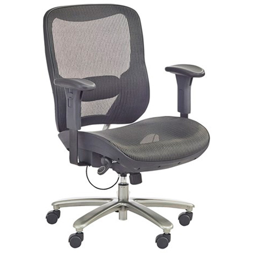 Safco 3505BL Economical Big & Tall Chair, Mesh, Black, 450 lbs. Capacity