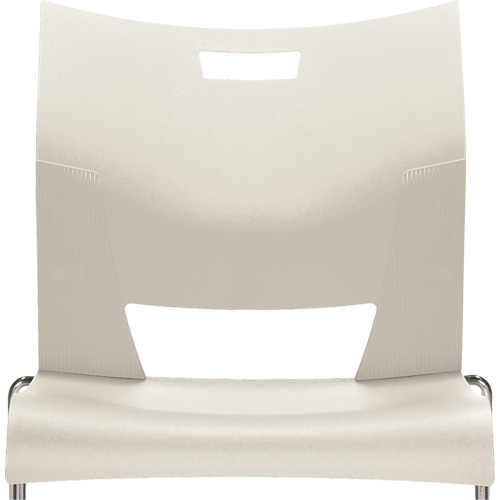 Offices To Go 6621 IVC CM CG Duet Armless Training Chair, Plastic, 33-1/4" High, 350 lbs. Capacity, White