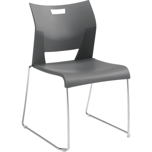 Offices To Go 6621 SHW CM CG Chaise de formation sans bras Duet, Plastique, Hauteur 33-1/4", Capacit&eacute; 350 lb, Gris