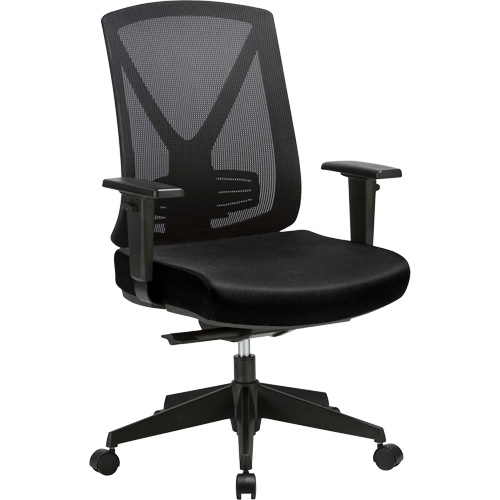 Horizon Seating A-47P Chaise ajustable de premi&egrave;re qualit&eacute; &agrave; basculement synchronis&eacute; s&eacute;rie Activ, Tissu/Mailles, Noir, Capacit&eacute; 275 lb